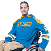 St. Louis Blues G-III Sports by Carl Banks Adaptive Wear Lord Stanley Hooded Long Sleeve Sweatshirt