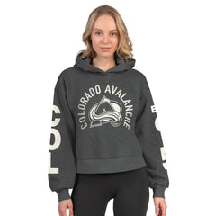 Colorado Avalanche Starter Women's Star Player Cropped Fleece Hoodie