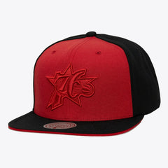Philadelphia 76ers Color Pop Snapback Hat - Red/Black | Mitchell & Ness cheap