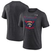 Florida Panthers Fanatics 2025 Stanley Cup Playoffs Crossbar Tri-Blend T-Shirt