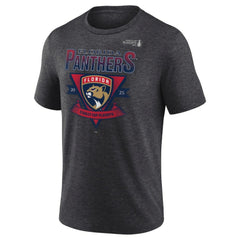 Florida Panthers Fanatics 2025 Stanley Cup Playoffs Crossbar Tri-Blend T-Shirt