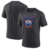 Edmonton Oilers Fanatics 2025 Stanley Cup Playoffs Crossbar Tri-Blend T-Shirt