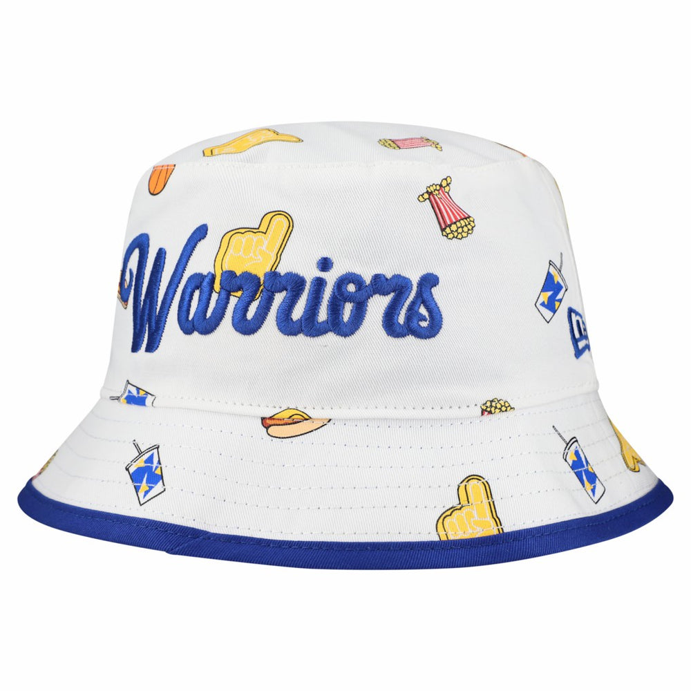 Golden State Warriors Team Cheer Reversible Bucket Hat sale - White | New Era sale