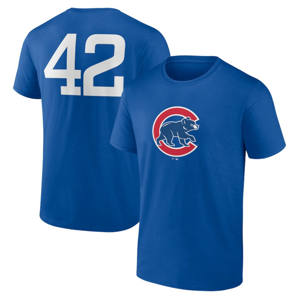 Chicago Cubs Jackie Robinson Day Name & Number T-Shirt - Royal