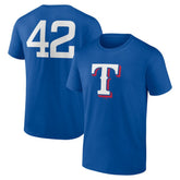 Texas Rangers Jackie Robinson Day Name & Number T-Shirt - Royal