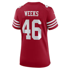 NFL San Francisco 49ers Jon Weeks Women's Team Game Jersey