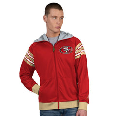 NFL San Francisco 49ers Pro Player Helmet Full-Zip Hooded Track Jacket