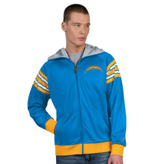 NFL Los Angeles Chargers Pro Player Helmet Full-Zip Hooded Track Jacket
