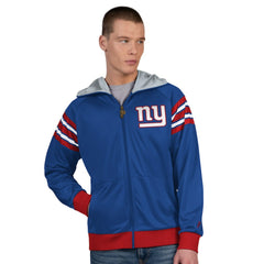 NFL New York Giants Pro Player Helmet Full-Zip Hooded Track Jacket