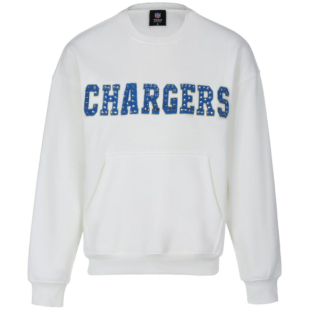 NFL Los Angeles Chargers Cuce Women's Chenille Jeweled Sweatshirt