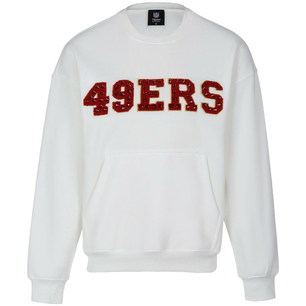 NFL San Francisco 49ers Cuce Women's Chenille Jeweled Sweatshirt