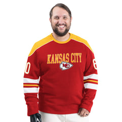 NFL Kansas City Chiefs G-III Sports by Carl Banks Adaptive Lord Stanley Crewneck Sweatshirt