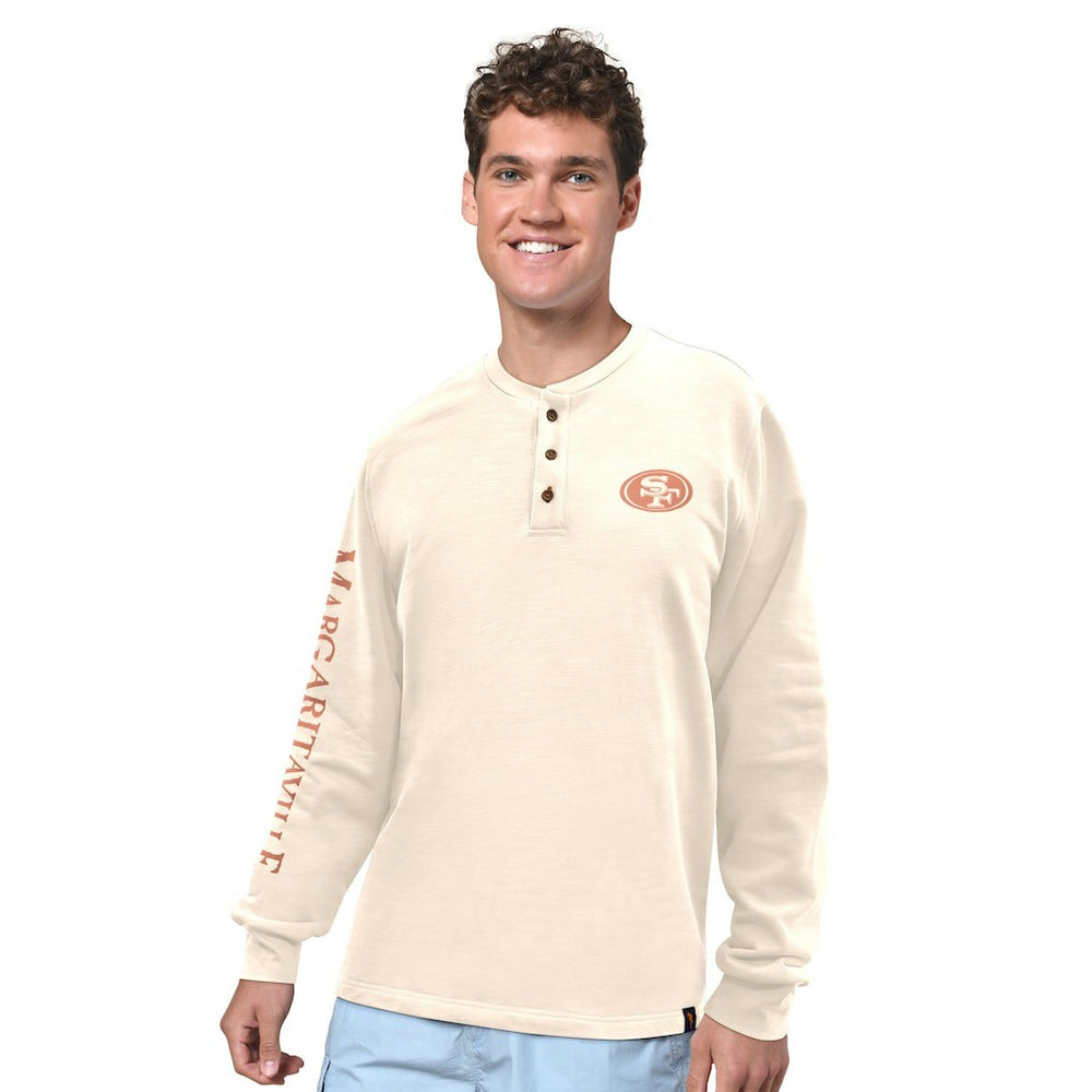 NFL San Francisco 49ers Margaritaville Five O'Clock Henley Long Sleeve T-Shirt