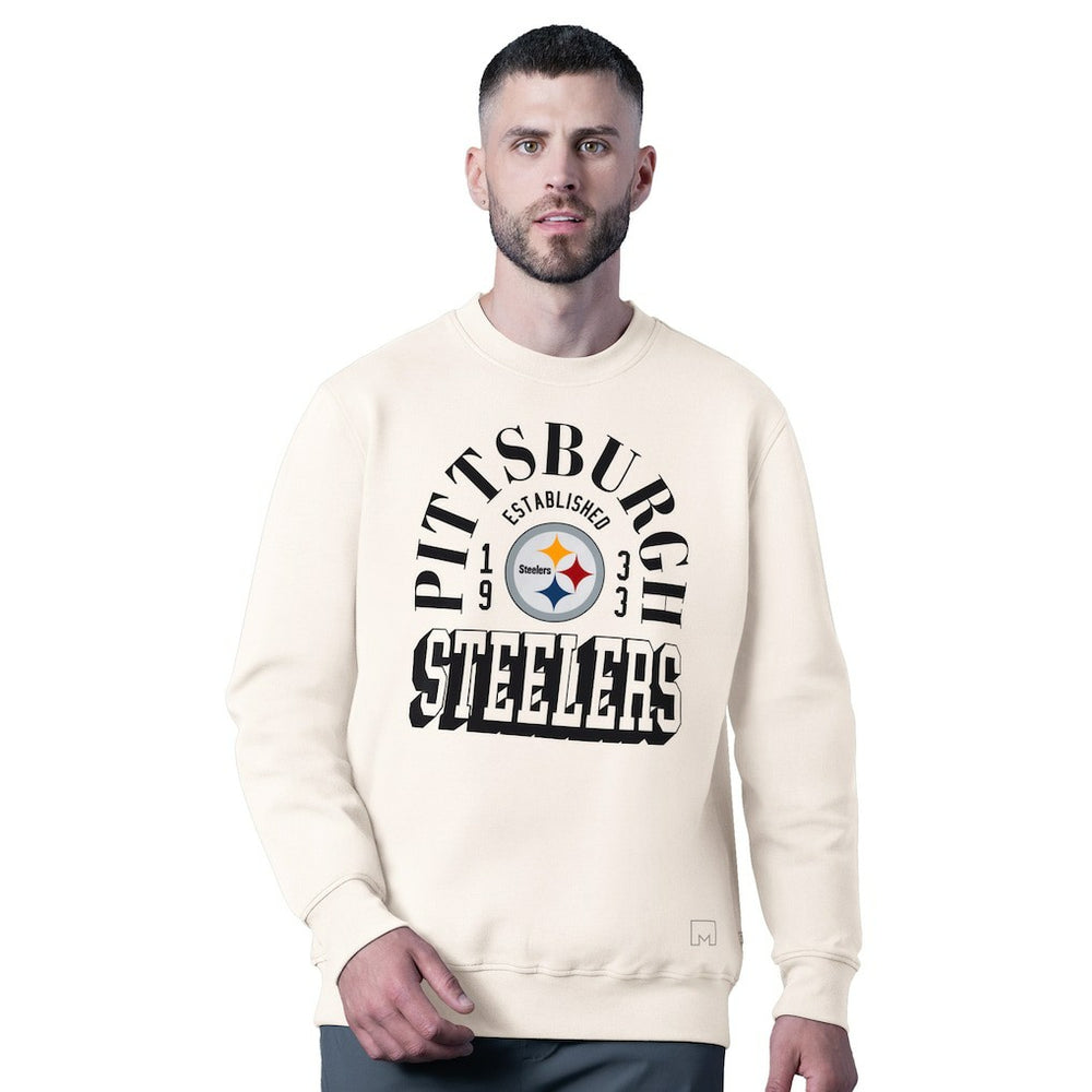 NFL Pittsburgh Steelers MSX by Michael Strahan Whiteout Tri-Blend Sweatshirt