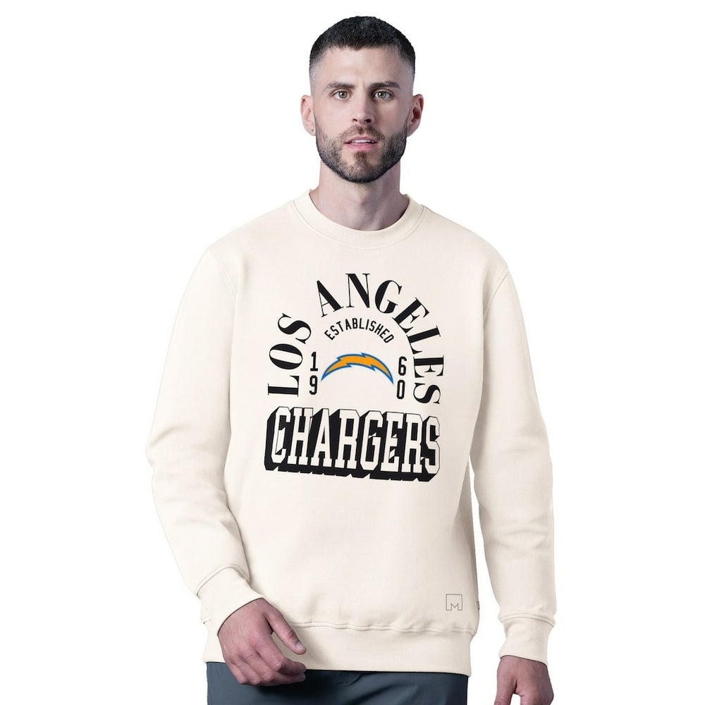 NFL Los Angeles Chargers MSX by Michael Strahan Whiteout Tri-Blend Sweatshirt