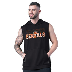 NFL Cincinnati Bengals MSX by Michael Strahan Tri-Blend Rebound Sleeveless Hoodie