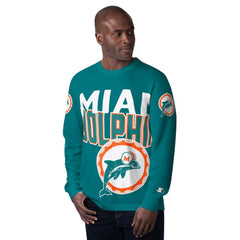 NFL Miami Dolphins Starter Extreme Clutch Hit Vintage Logo Long Sleeve T-Shirt
