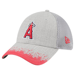 Los Angeles Angels Visor Paint Splatter 39THIRTY Flex Hat - Gray | New Era