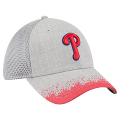 Philadelphia Phillies Visor Paint Splatter 39THIRTY Flex Hat - Gray | New Era