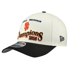 San Francisco Giants World Series 9FORTY M-Crown A-Frame Adjustable Hat - Cream/Black | New Era