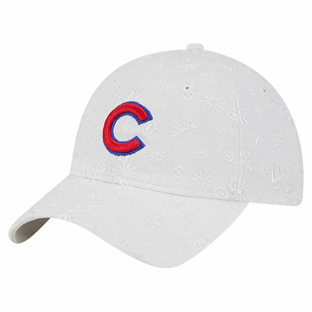 Chicago Cubs Women's Floral Mesh 9TWENTY Adjustable Hat - White | New Era