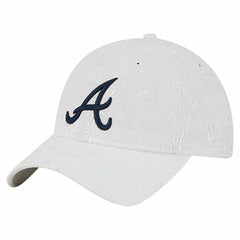 Atlanta Braves Women's Floral Mesh 9TWENTY Adjustable Hat - White | New Era