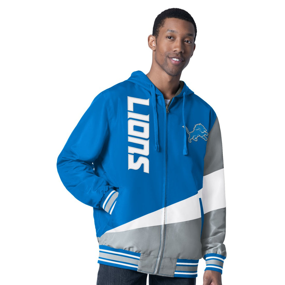 NFL Detroit Lions G-III Sports by Carl Banks Dual Threat Reversable Full-Zip Hooded Jacket