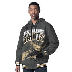 NFL New Orleans Saints G-III Sports by Carl Banks Dual Threat Reversable Full-Zip Hooded Jacket