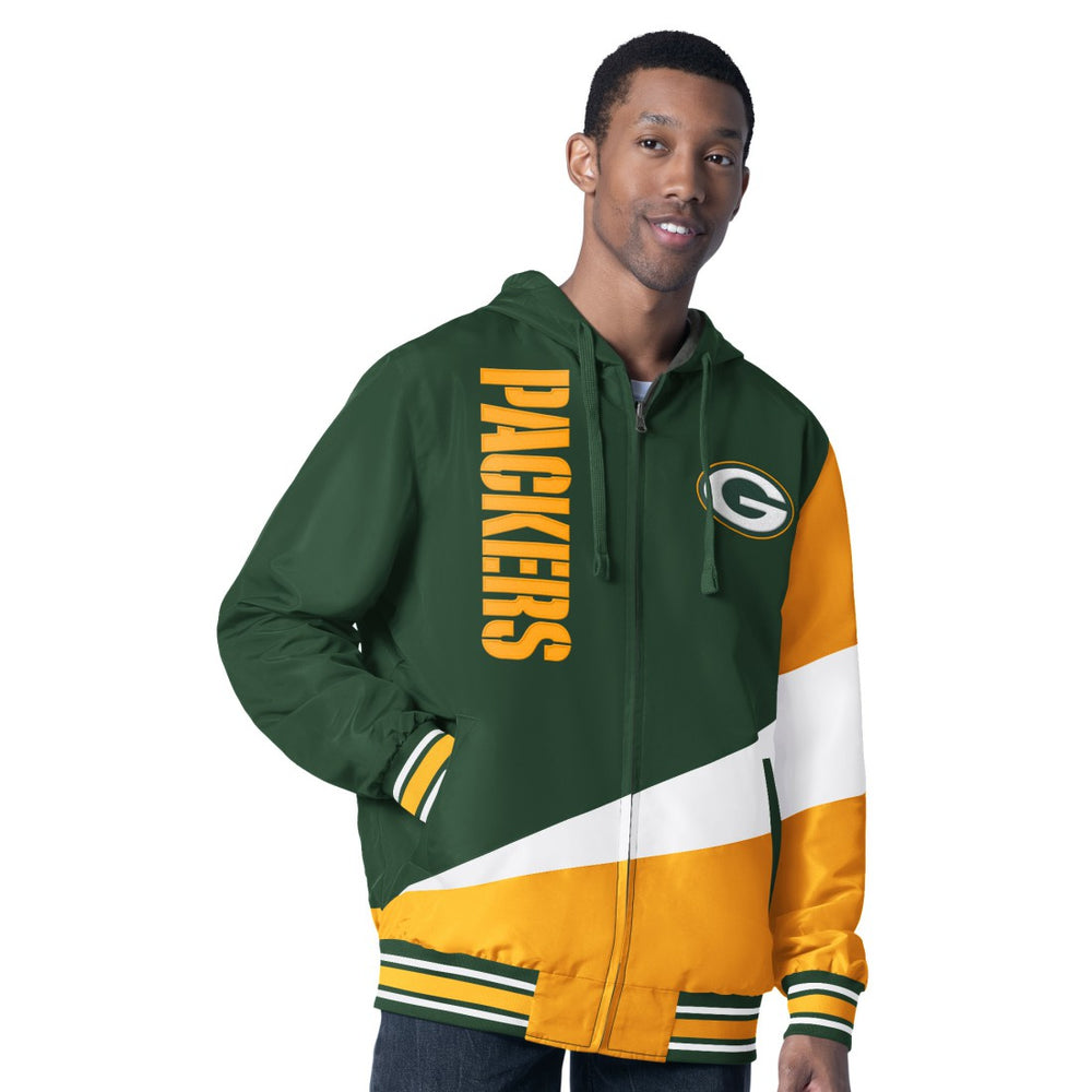 NFL Green Bay Packers G-III Sports by Carl Banks Dual Threat Reversable Full-Zip Hooded Jacket