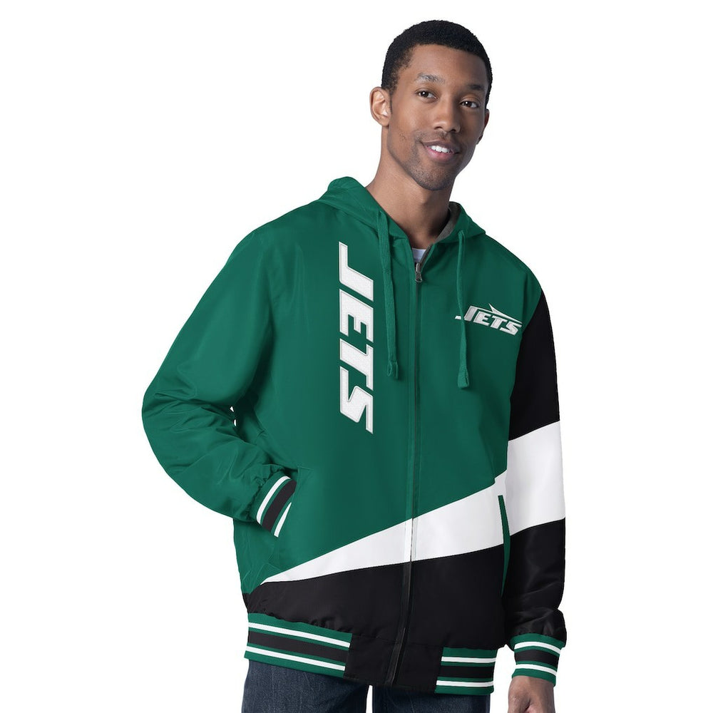 NFL New York Jets G-III Sports by Carl Banks Dual Threat Reversable Full-Zip Hooded Jacket