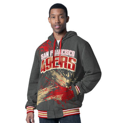 NFL San Francisco 49ers G-III Sports by Carl Banks Dual Threat Reversable Full-Zip Hooded Jacket