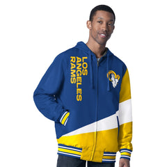 NFL Los Angeles Rams G-III Sports by Carl Banks Dual Threat Reversable Full-Zip Hooded Jacket