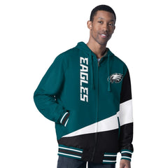 NFL Philadelphia Eagles G-III Sports by Carl Banks Dual Threat Reversable Full-Zip Hooded Jacket