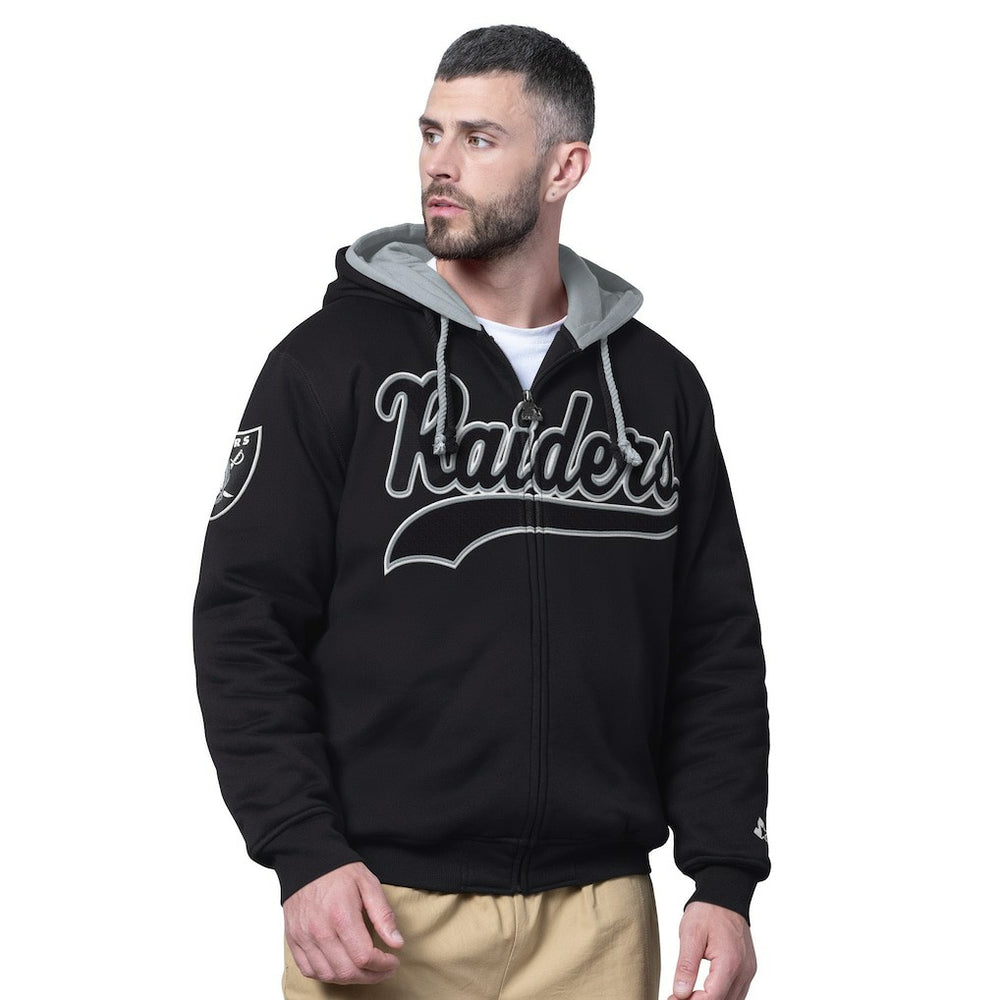 NFL Las Vegas Raiders Starter Big Shot Full-Zip Double Hoodie