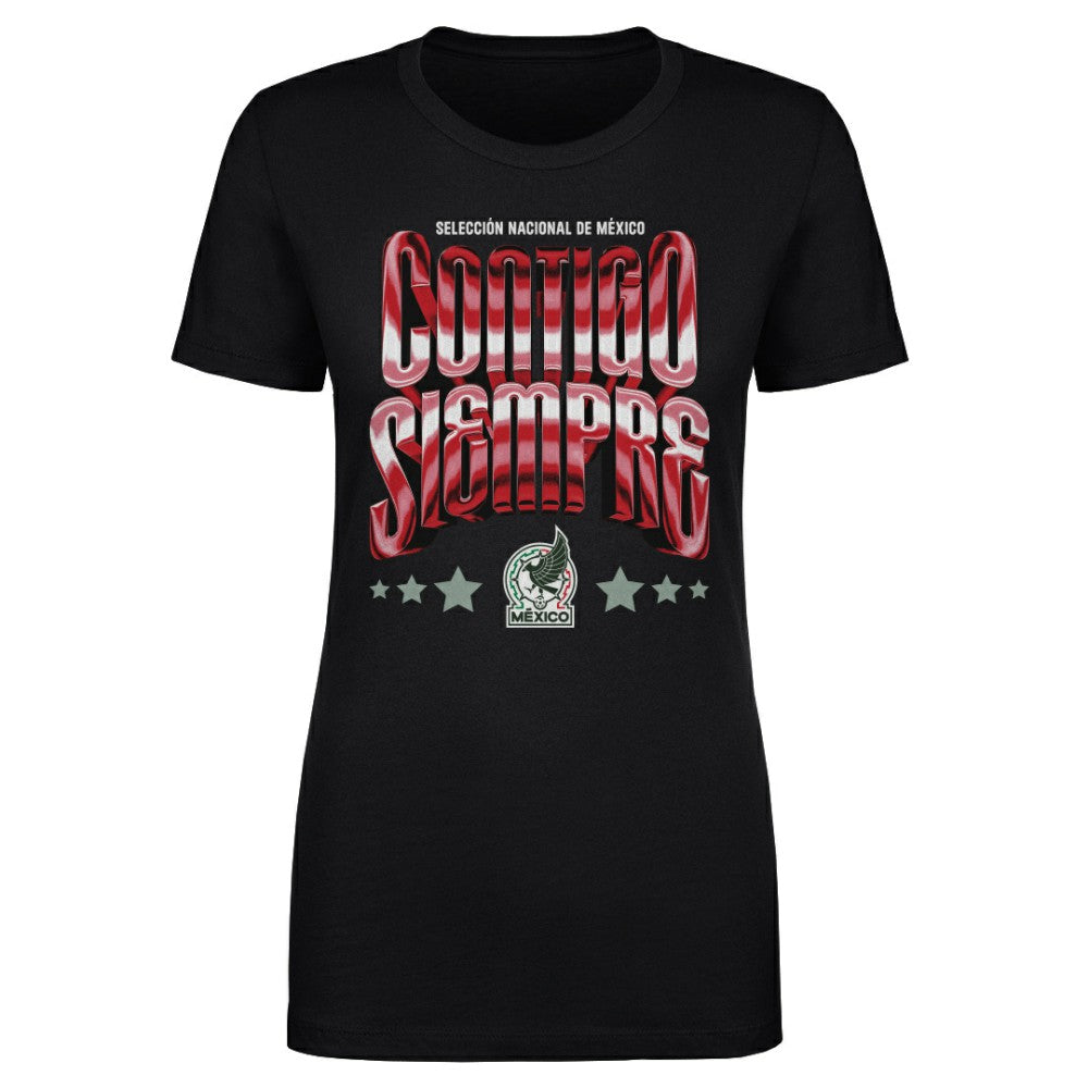 Mexico National Team 500 Level Women's Contigo Siempre Vintage T-Shirt / Soccer Hot sale