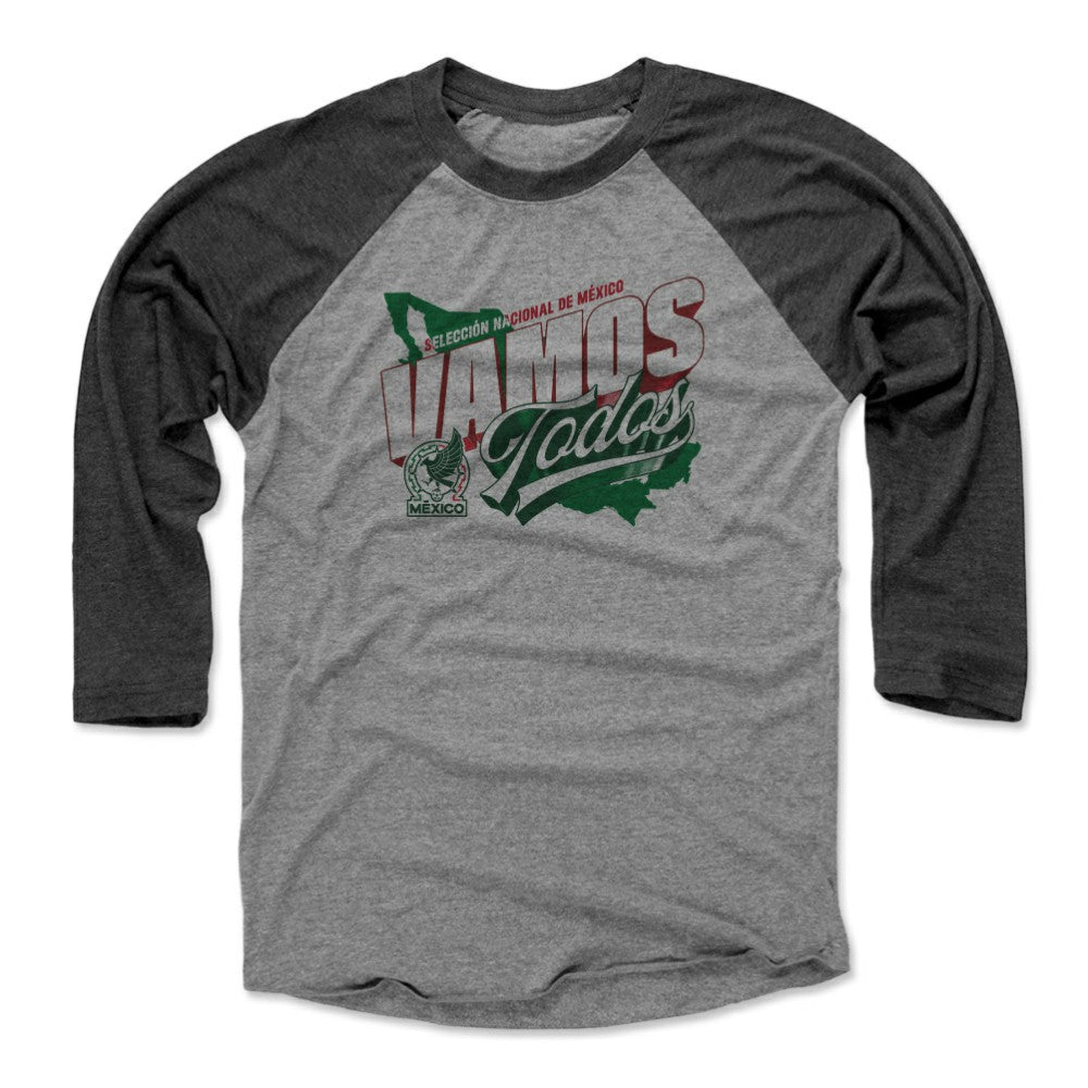 Mexico National Team 500 Level Vamos Todos Country 3/4-Sleeve Tri-Blend Baseball T-Shirt / Soccer New
