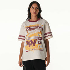 NFL Washington Commanders The Wild Collective Women's Vintage Drop Shoulder Oversized Boyfriend T-Shirt