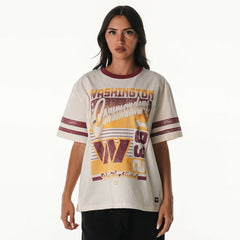 NFL Washington Commanders The Wild Collective Women's Vintage Drop Shoulder Oversized Boyfriend T-Shirt