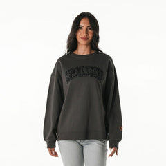 NFL Washington Commanders The Wild Collective Women's Rock Crystal Oversized Crewneck Sweatshirt