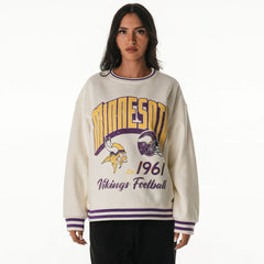 NFL Minnesota Vikings The Wild Collective Women's Oversized Vintage French Terry Sweatshirt