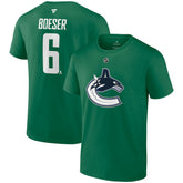 Brock Boeser Vancouver Canucks Fanatics Authentic Stack Name & Number T-Shirt
