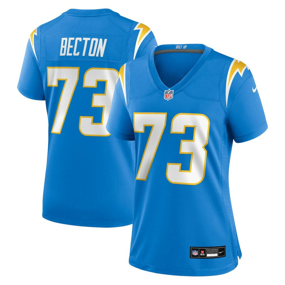 NFL Los Angeles Chargers Mekhi Becton Women's Team Game Jersey