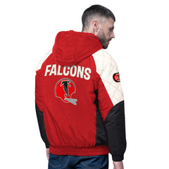 NFL Atlanta Falcons Starter Oxford Crinkle Full-Snap Hoodie Jacket