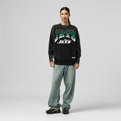NFL New York Jets Women's Delineate Mineral Wash Crewneck Sweatshirt