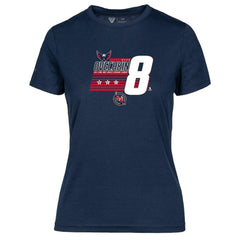 Alexander Ovechkin Washington Capitals Levelwear Women's NHL All-Time Leading Goal Scorer Milestone Stripes Name & Number Maddox T-Shirt