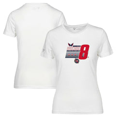 Alexander Ovechkin Washington Capitals Levelwear Women's NHL All-Time Leading Goal Scorer Milestone Stripes Name & Number Maddox T-Shirt