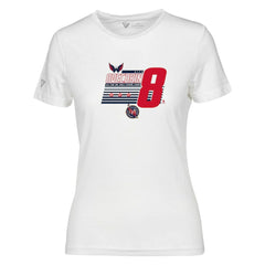 Alexander Ovechkin Washington Capitals Levelwear Women's NHL All-Time Leading Goal Scorer Milestone Stripes Name & Number Maddox T-Shirt
