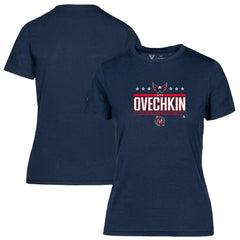 Alexander Ovechkin Washington Capitals Levelwear Women's NHL All-Time Leading Goal Scorer Milestone Stars Name & Number Maddox T-Shirt