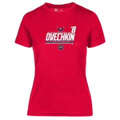 Alexander Ovechkin Washington Capitals Levelwear Women's NHL All-Time Leading Goal Scorer Milestone Name & Number Maddox T-Shirt