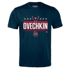 Alexander Ovechkin Washington Capitals Levelwear NHL All-Time Leading Goal Scorer Milestone Stars Name & Number Richmond T-Shirt